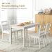 White Rectangular Dining Table 48x29 Inches Compact