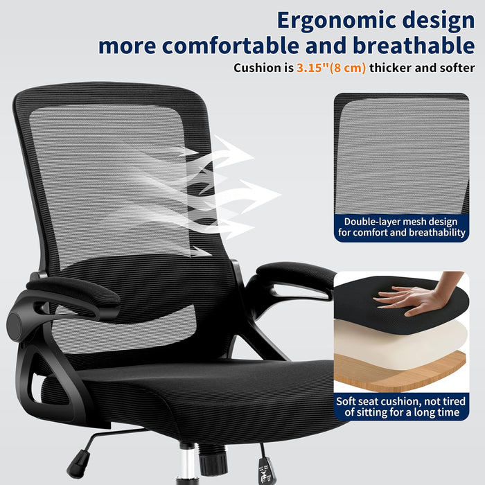 Ergonomic Office Chair Desk Chair with Adjustable Lumbar Support