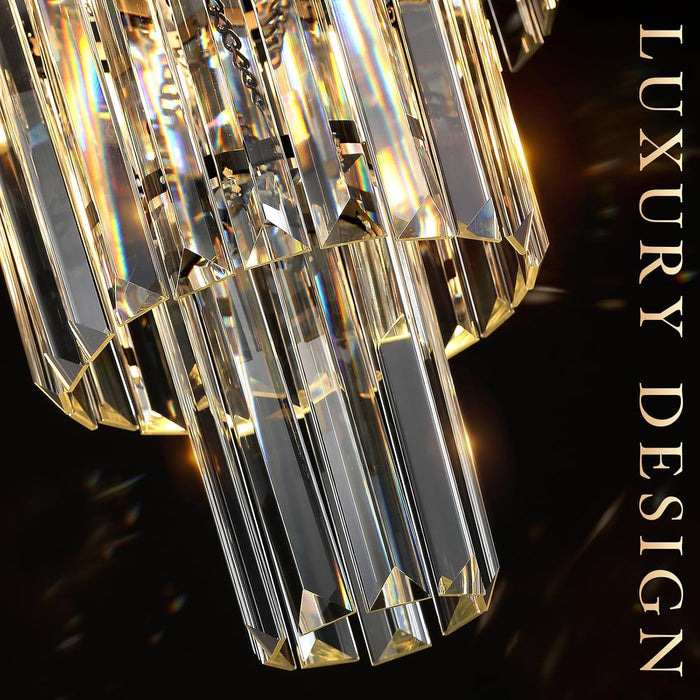 Black CrystalChandelier Pendant Light With K9 Crystals
