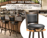 30 Inch Swivel Bar Height Barstools Set of 4, Black Stool Chairs