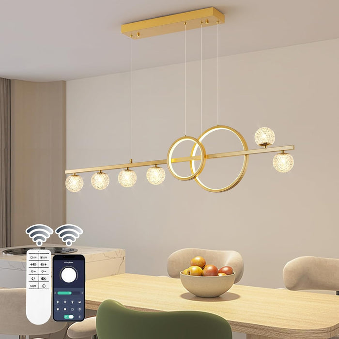 Gold Dimmable LED Chandelier Pendant Lighting Dining