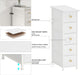 Spacesaving Ultraslim Dresser Cabinet White Five Drawers
