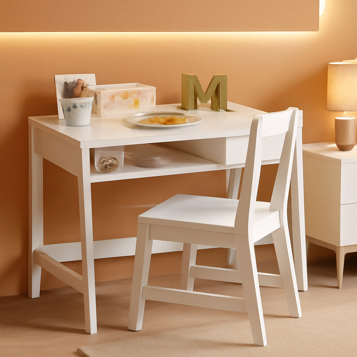 Kids Desk and Chair Set, Study Desk for Kids with Drawers, Wooden Children Study Table, Student Writing Desk Computer Workstation for Bedroom & Study Room