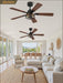 2 Pack 42 Inch Rustic Caged Ceiling Fan with Lights, Black Farmhouse Ceiling Fans for Bedroom Living Room, Double-Sided 5 Blades Rustic Ceiling Fan