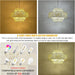 White Chandelier Large Rattan Lights for Living Room 8-Light
