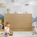 Dresser for Bedroom with 9 Drawers, Fluted Chest of Drawers with round Curved Corner, Hidden Handles, Modern Wood Storage Organizer for Bedroom, Nursery, Living Room