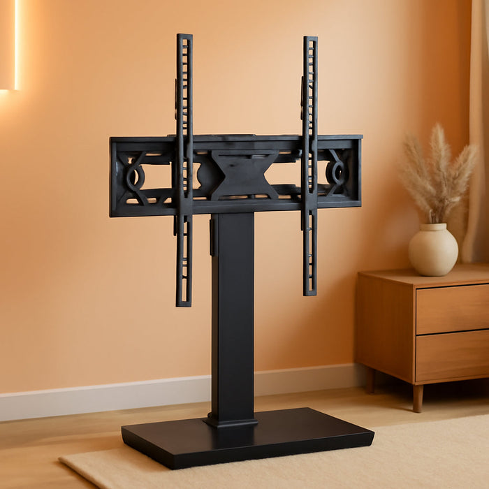 Universal TV Stand for 27 to 65 Inch LCD LED Tvs 4 Level Height Adjustable TV Stand Base with Tempered Glass Base Table Top Stand Vesa 400X400Mm