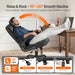 Office Chair, Executive Mid-Back Computer Desk Chair with Flip-Up Armrests