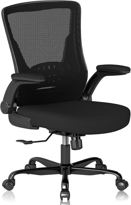 Ergonomic Office Chair, Comfy Mesh Desk Chair with Flip-Up Armrests