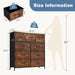 Resilient Brown NineDrawer Dresser With Fabric Bins