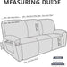 Recliner Sofa Covers - Leather like Recliner Sofa 3 Seater Recliner Couch Covers for 3 Cushion Couch 8 Pieces Washable Stretch Reclining Sofa Slipcovers (Brown)