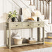 Farmhouse Console Table with 3 Drawers, 47 Inch Wood Sofa Table with Storage Shelf for Living Room, behind Couch, Entryway Table for Hallway, Living Room, or Foyer, Light Rustic Oak