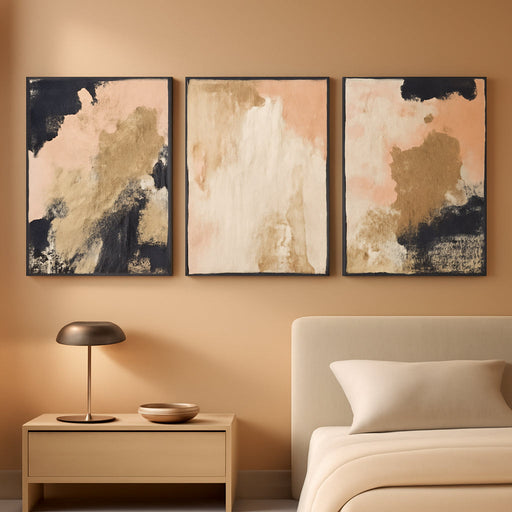 Abstract Canvas Paintings Blue Gold Pink Abstract Wall Art Abstract Pink Oill Painting Pink Blue Gold Abstract Pictures Wall Decor Pink and Blue and Gold Abstract Painting Modern Abstract Art No Frame