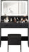 Black IntegratedLED Vanity Desk With Illuminated Mirror