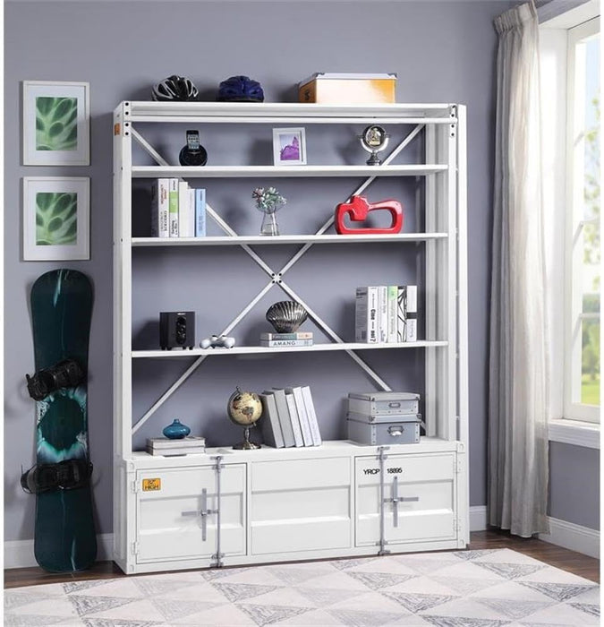Cargo Bookshelf & Ladder (TV Stand) in White