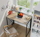 Small Folding Desk 31.5 Inch No Assembly Required Computer Desks, Spaces Saving Foldable Table for Bedroom, Home Office, Dorm, Apartment, Kids, Beech