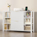 Architectural White Fluted Oak Filing Cabinet Locking