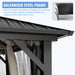 10X10 Hardtop Gazebo, Metal Gazebo with Frame, Outdoor Gazebos with Mosquito Net, Double Roof Hard Top Gazebos for Patios