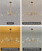 Gold Sputnik Chandeliers for Dining Room Light Fixture over Table, Modern Crystal Chandeliers, 43" 15 Lights Gold Lighting Fixtures for Living Room Kitchen Island