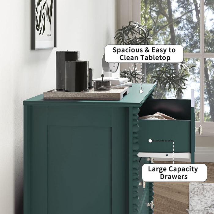 3 Drawer Dresser for Bedroom, 32" Wide Chest of Drawers, Green