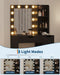 Vanity Desk with Mirror and Lights - Makeup Vanity Desk with 4 Drawers, Built-In Power Outlet & USB, Adjustable LED Lighting, Makeup Table for Bedroom