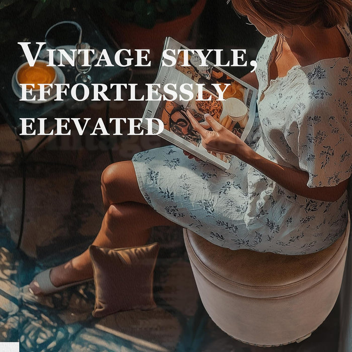 Home Decor | Upholstered round Storage Ottoman with Nailheads| Ottoman with Storage for Living Room & Bedroom, Brown Faux Leather