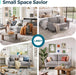 Modern Gray Loveseat for Small Spaces