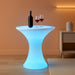 18" LED Cocktail Table，Rechargeable Light up Furniture with Remote, 16 RGB Colors Changing Coffee Table，Waterproof Luminous Table for Party，Bar-Hourglass