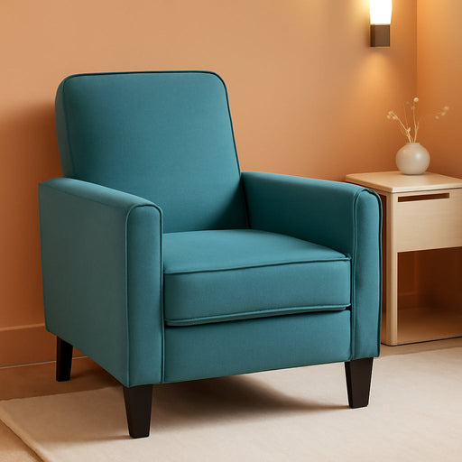 Christopher Knight Home Darvis Fabric Recliner Club Chair, Dark Teal 26.75D X 34W X 36.25H In