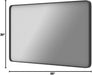 Black Metal Framed Bathroom Mirror for Wall, Large 55X30 Inch Rounded Rectangle Mirror, Matte Black Bathroom Vanity Mirror Farmhouse, Anti-Rust, Tempered Glass, Hangs Horizontally or Vertically