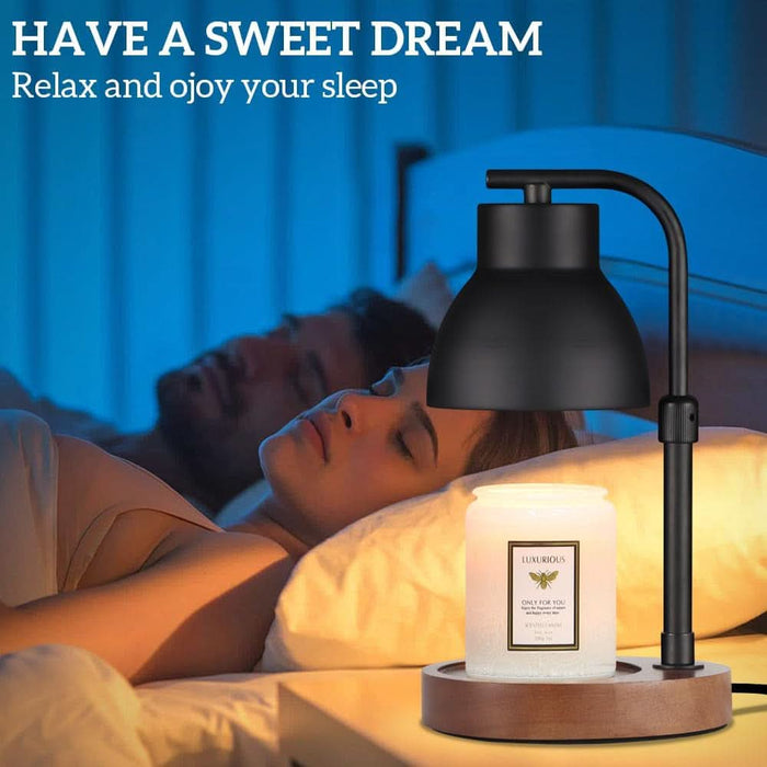 Dimmable Candle Warmer Lamp Adjustable Height Electric Wax Melt Warmer for Jar Scented Candles Suitable for Home Office Decor Birthday Gifts for Women Mom Grandma（With 2 Bulbs）