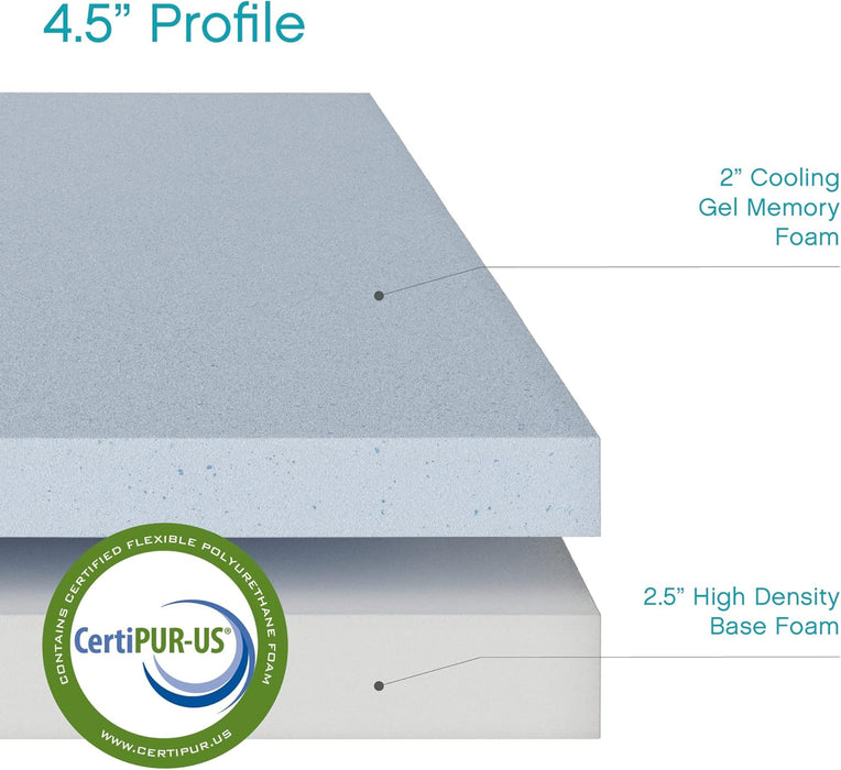Memory Foam Mattress Queen FourPointFiveInch Foldable Sleeper
