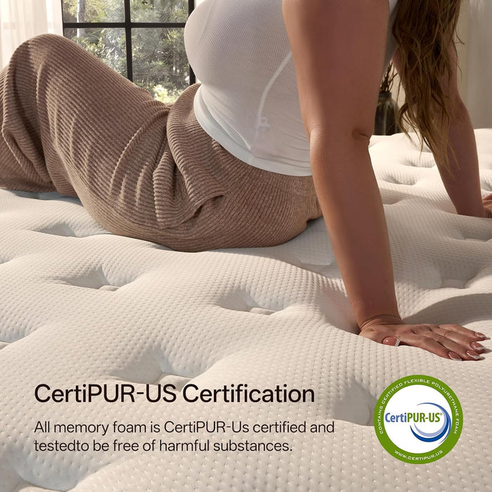 12 Inch Queen Size Mattress, Hybrid Memory Foam, Medium Feel