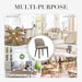 Upholstered Dining Chairs Set of 4, Modern Dining Room Chairs, Fabric Kitchen Chairs with Wood Legs, Camel