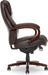 Bellamy Executive Office Chair with Memory Foam Cushions, Solid Wood Arms and Base, Waterfall Seat Edge, Bonded Leather, Brown
