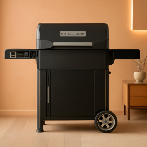 Autoignite 545 Digital Charcoal Grill and Smoker Combo for Easy Grilling, Digital Control, App, Sear Plate, Mini Hopper and 545 BBQ Cooking Square In. in Black