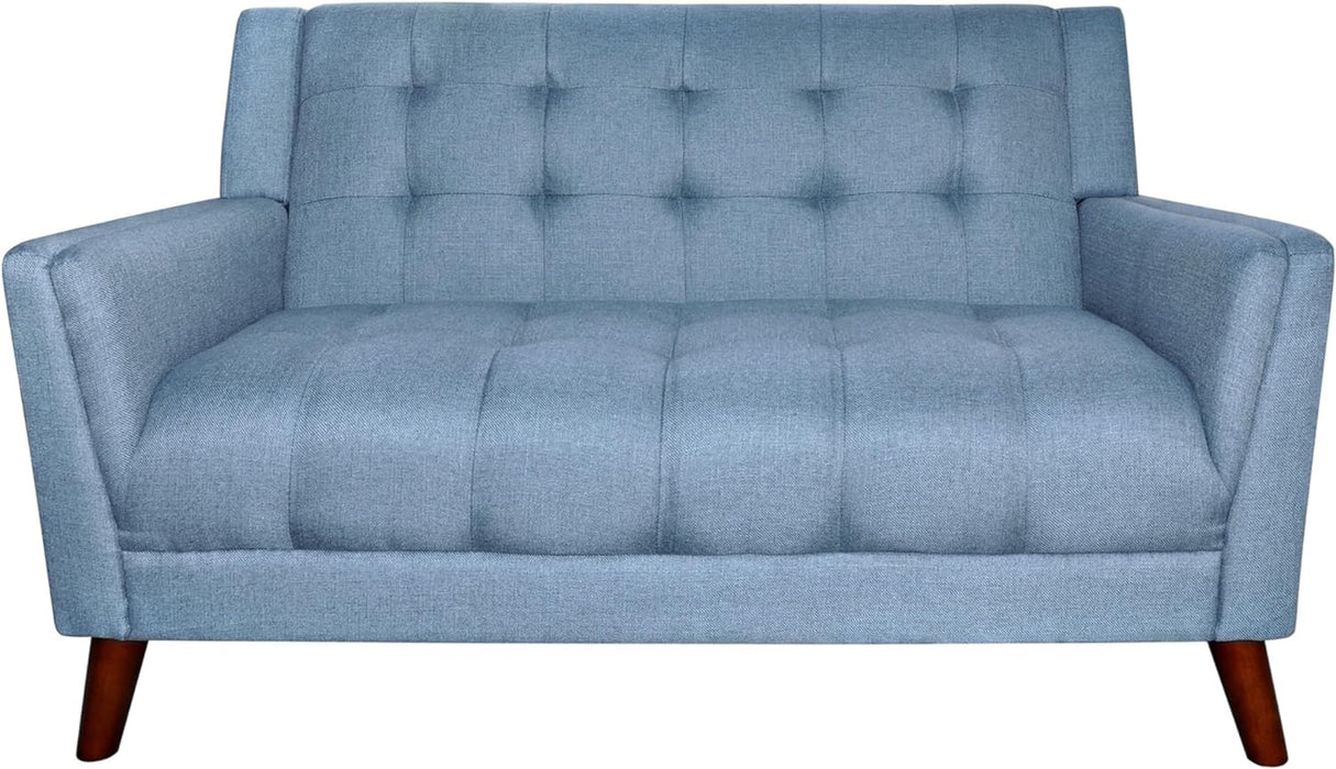 Blue Mid-Century Modern Loveseat: Stylish and Comfortable