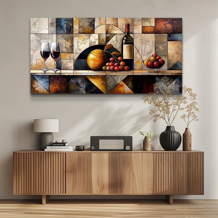 Canvas Wall Art for Living Room Wall Decor for Bedroom Kitchen Wall Decoration Wine Glass Landscape Painting Farmhouse Pictures Artwork Room Aesthetic Home Decor 20X40 In