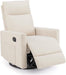 Recliner Chair Swivel Rocking for Living Room, Glider Rocker Recliner Nursery Chair with Extra Large Footrest for Home, High Back, Upholstered Deep Seat (Beige)