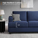 89 Inch 3-Seater Modern Navy Blue Sofa with Deep Seats