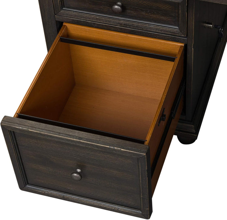 L Shaped Workstation With Integrated Charging Ports