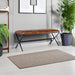 Yellowish Brown PremiumLeather EndBed Velvet Bench