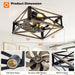 16-Inch Square Caged Ceiling-Mount Fan With Remote