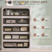 46" Tall Transitional 5-Drawer Dresser for Bedroom, Frosted Oak