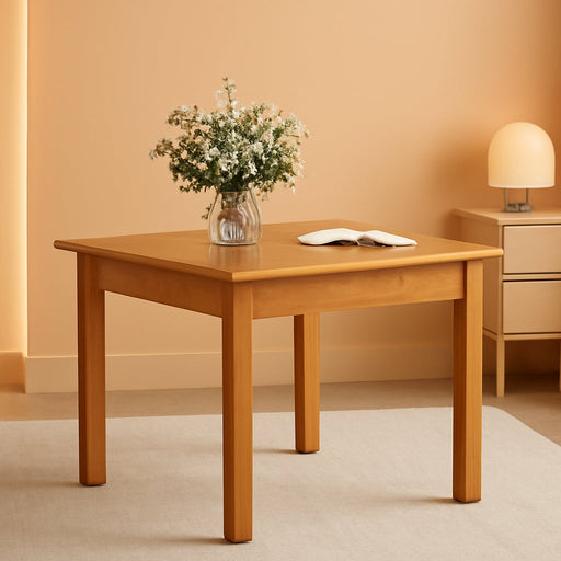 39 Inches Square Dining Table for 4 People, Brown Wooden Kitchen Table Small Dinner Table, Modern Dining Room Tables for Living Room, Kitchen, Oak Brown
