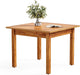 39 Inches Square Dining Table for 4 People, Brown Wooden Kitchen Table Small Dinner Table, Modern Dining Room Tables for Living Room, Kitchen, Oak Brown