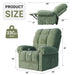 Recliner,Corduroy Electric Recline Chair for Adults Sofa with USB Port,Comfy Corduroy Adjustable Cloud Sofa,Tool-Free Setup,Green