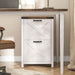 Two Drawer Farmhouse Vertical Filing Cabinet White