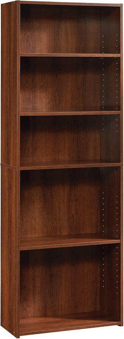 Brook Cherry Modern Bookcase With Adjustable Shelves