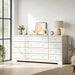 12 Drawer Wooden Dressers for Bedroom, Farmhouse White Wood Dresser